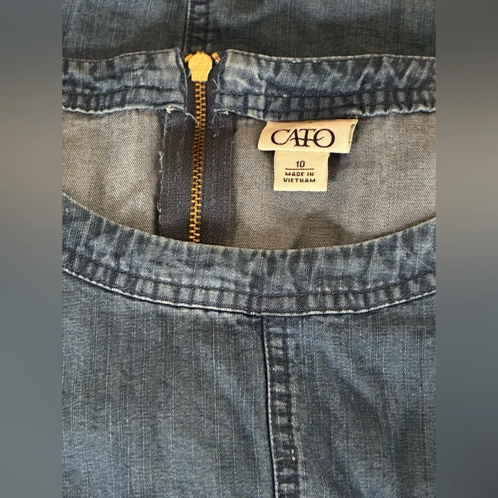 👖Cato Indigo Denim Jean Bell Sleeve Dress - Picture 11 of 15